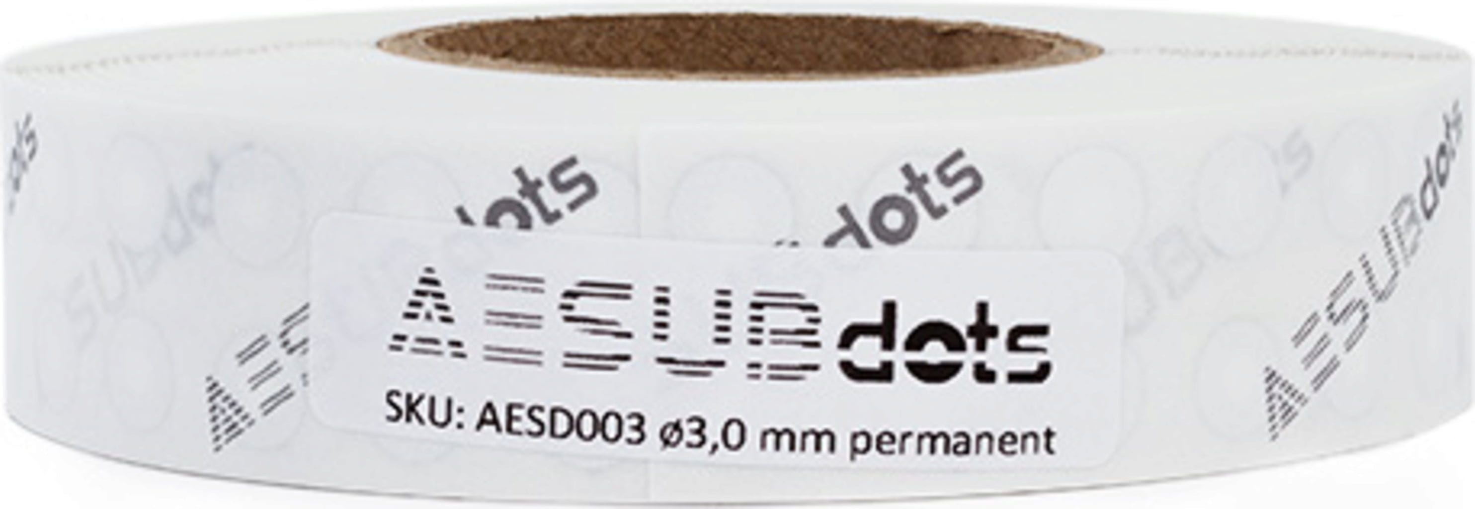 AESUB  AESUBdots retro permanent, 3 mm    Retroreflektierende Referenzpunkte für 3D Scanner mit Laserlicht