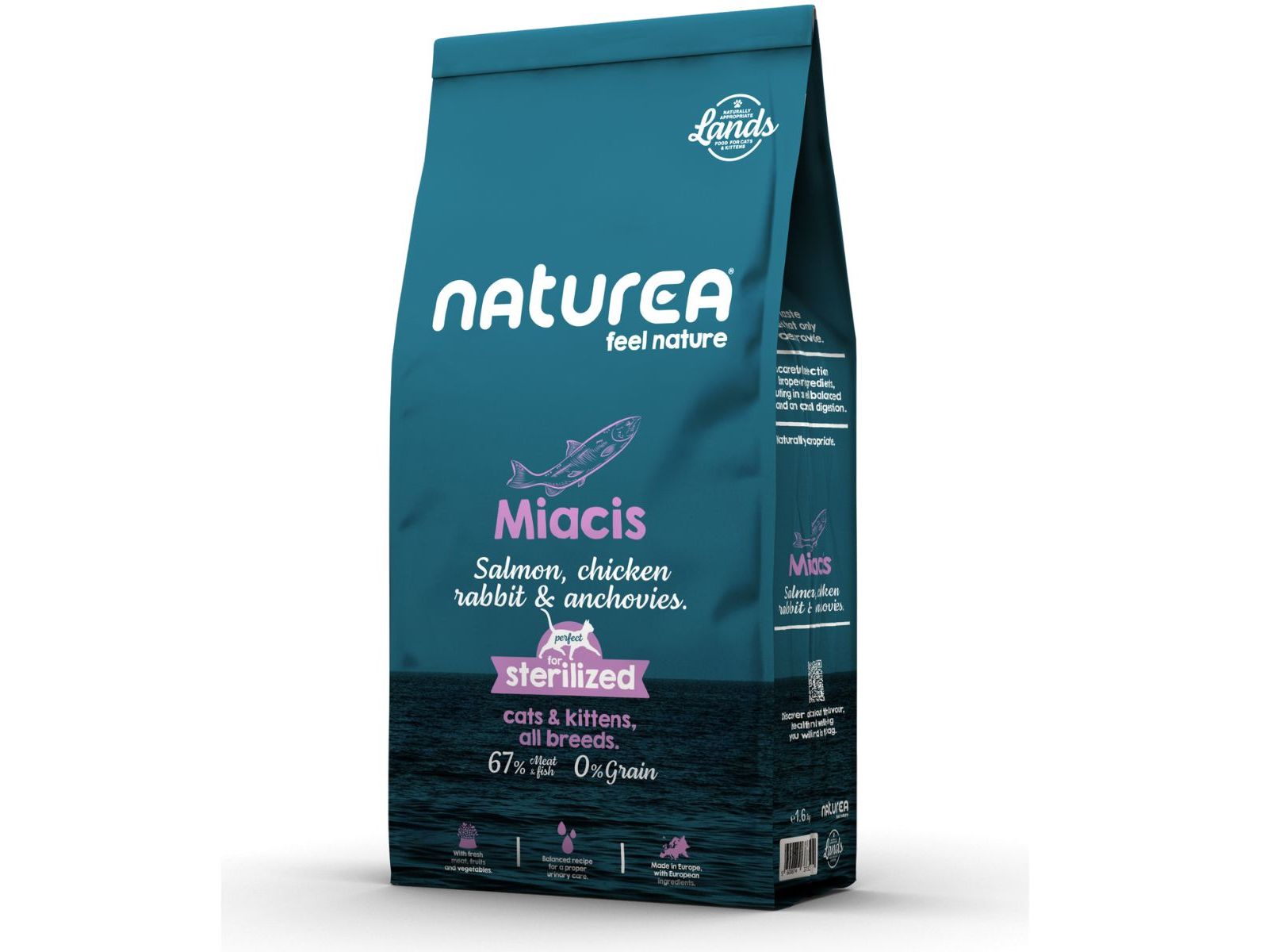 RAÇÃO PARA GATO E GATINHOS NATUREA MIACIS 1.6KG
