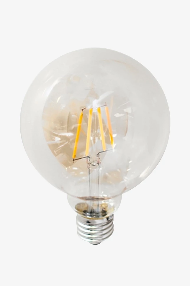 Filament dekorpære, LED dimbar kulepære, E27, 4W, Ø 95mm rav