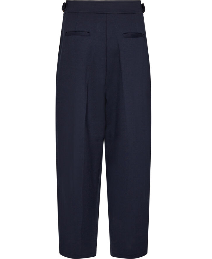 Lauren Ralph Lauren Belted Pleated Ponte Cropped Pant Navy