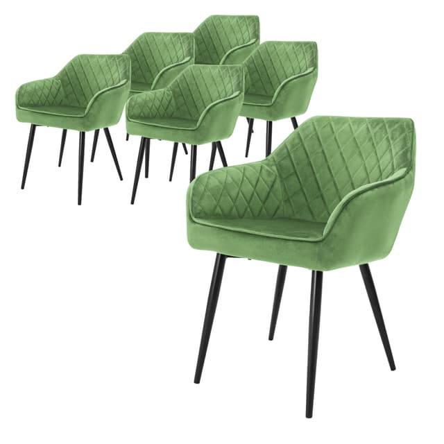 ML-Design sæt med 6 spisebordsstole