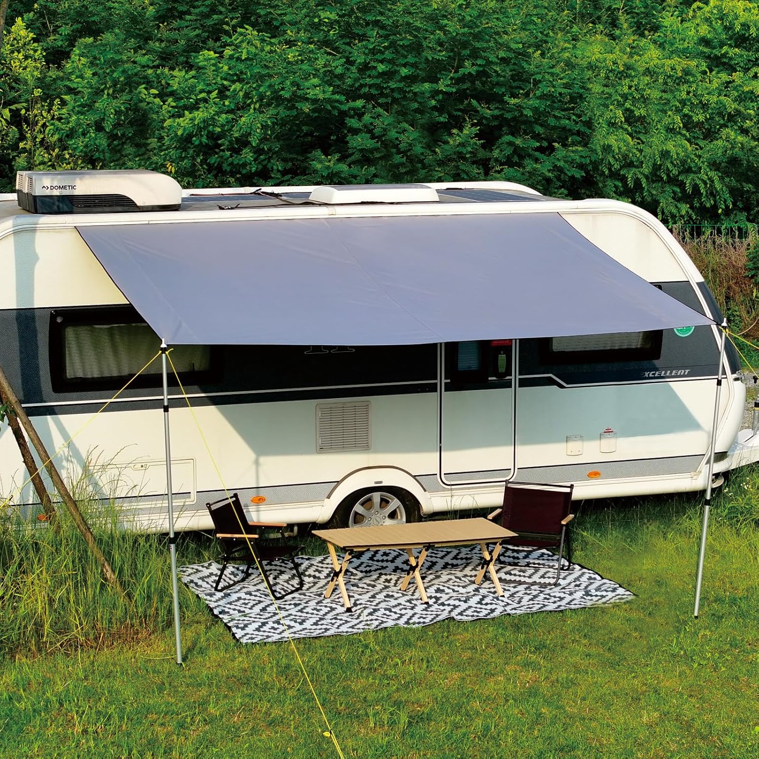 Sonnensegel Wohnwagen mit keder 2 Keder mit Ø 4.8& 6.8mm,sonnensegel keder Geeignet Wohnwagen,Wasserdicht und UV-beständig Wohnwagen sonnensege 3.5M