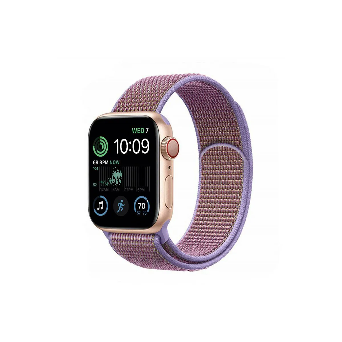 Nylon armbånd Apple Watch SE 2022 (44mm) - Lilac