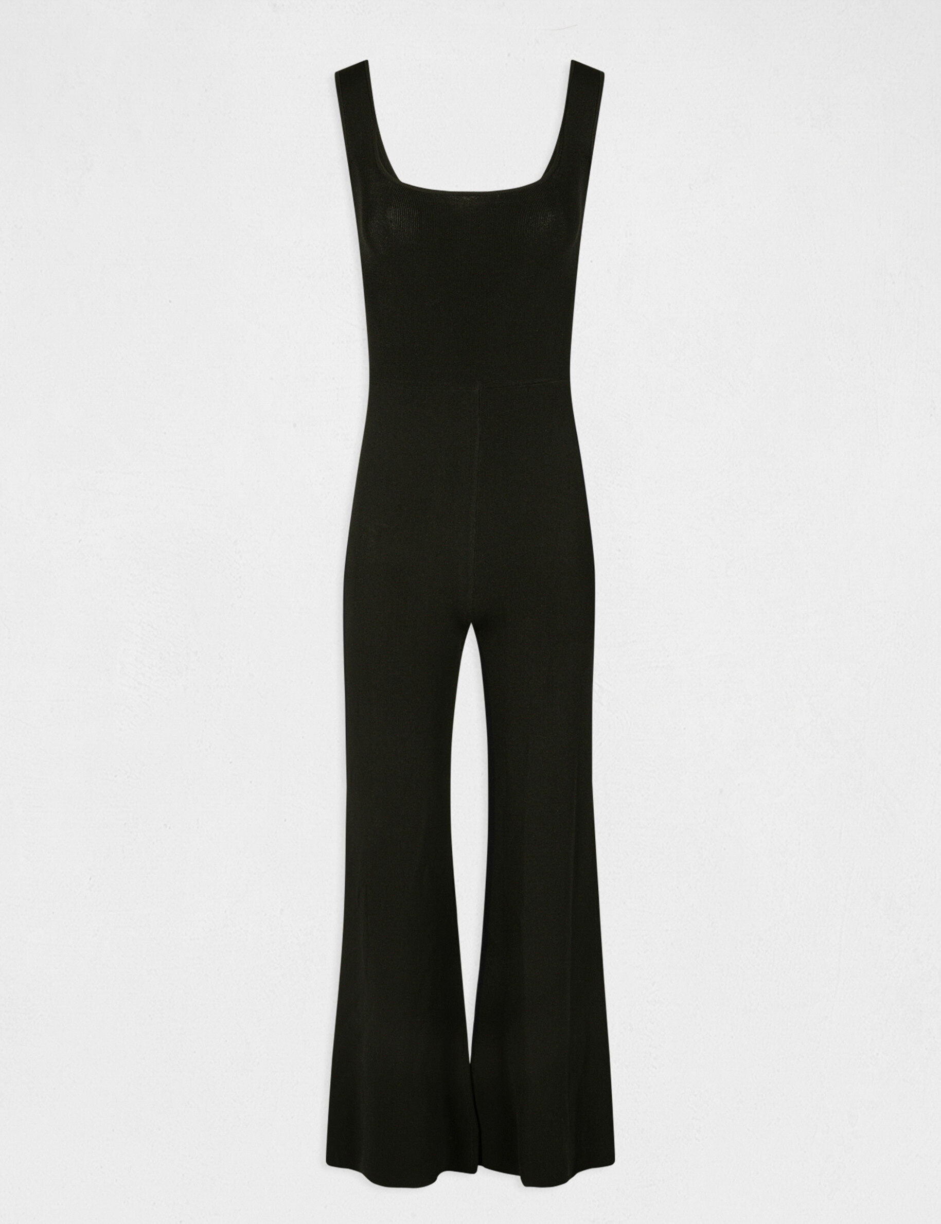 Combinaison en tricot large à bretelles noir femme - noir