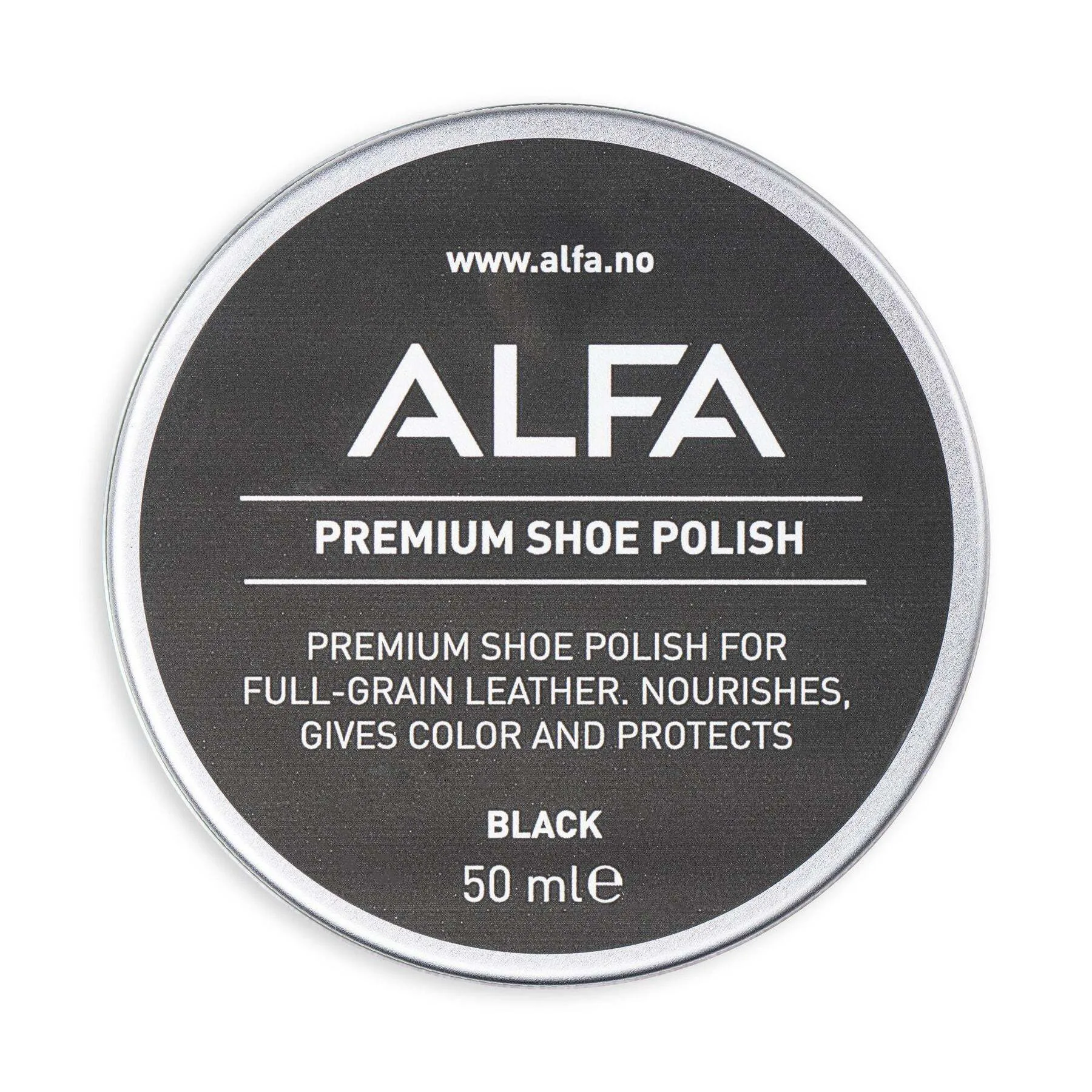 Alfa Alfa Shoe Care Polish Black Skokrem Som Pleier Og Beskytter