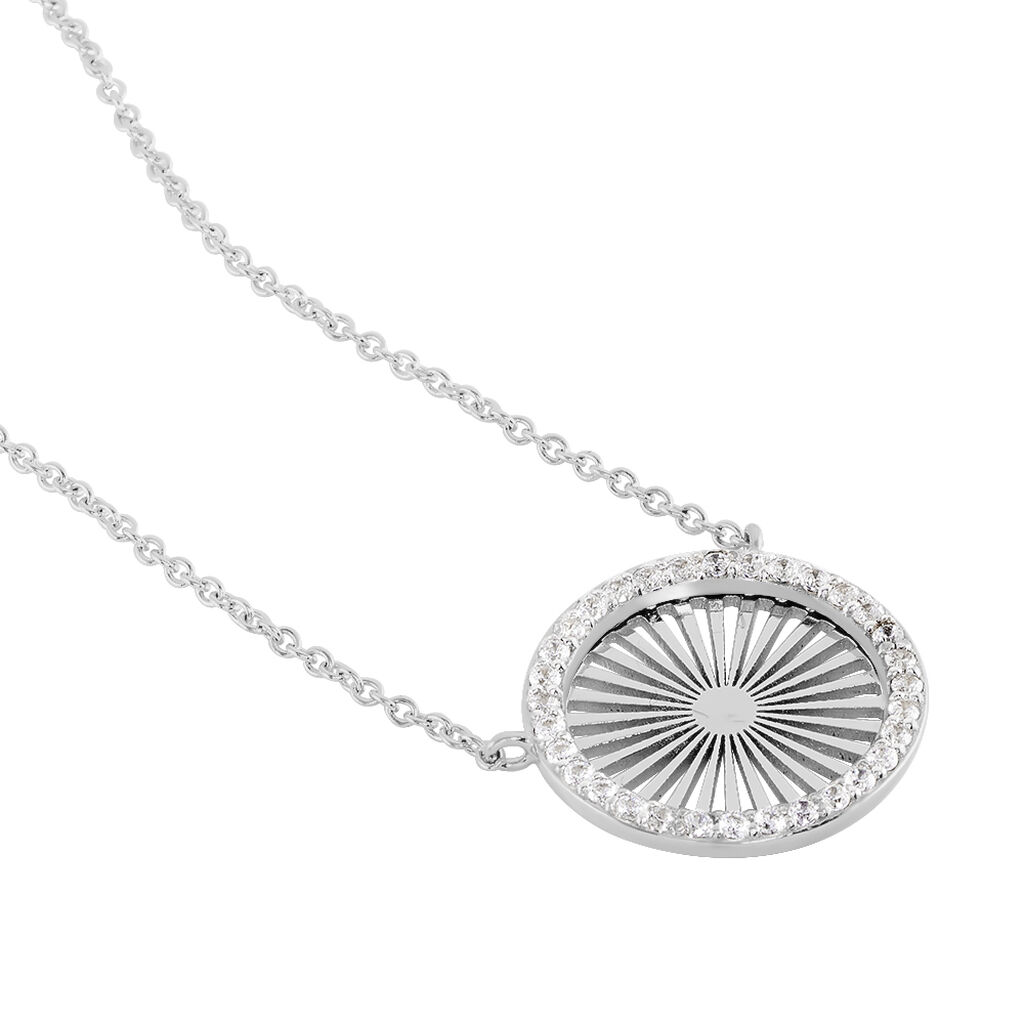 Collier Feliz Argent Blanc Oxyde De Zirconium