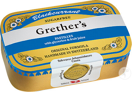 Grether's Blackcurrant Pastilles Sans Sucre 110g