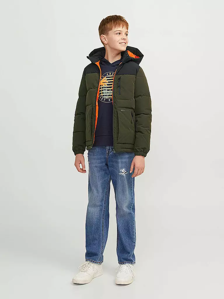 JACK & JONES Jungen Steppjacke  JJEOTTO  olive