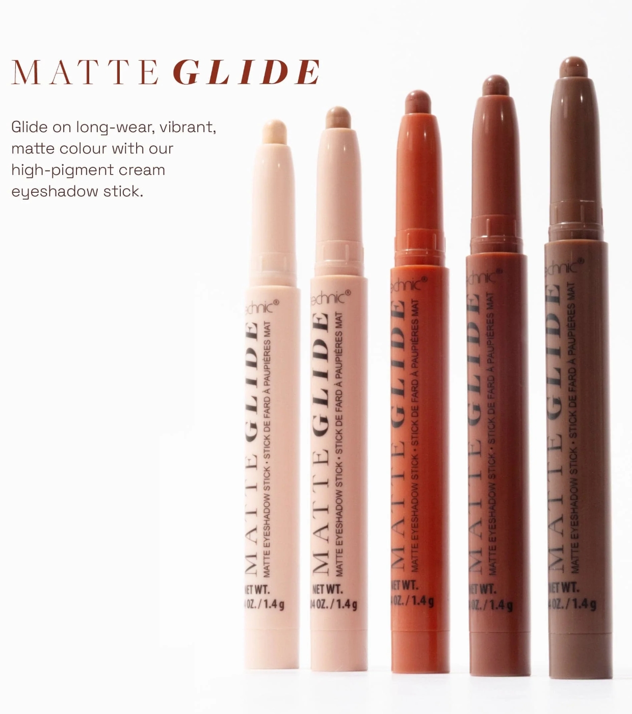 Technic Cosmetics - Bastão de Sombra Matte Glide - Hickory