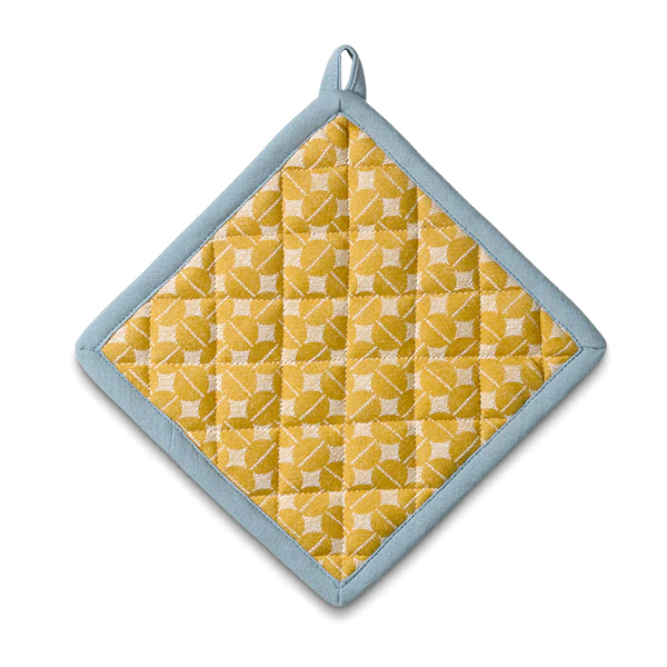 Manique Svea jaune bleu 20 x 20 cm Kela