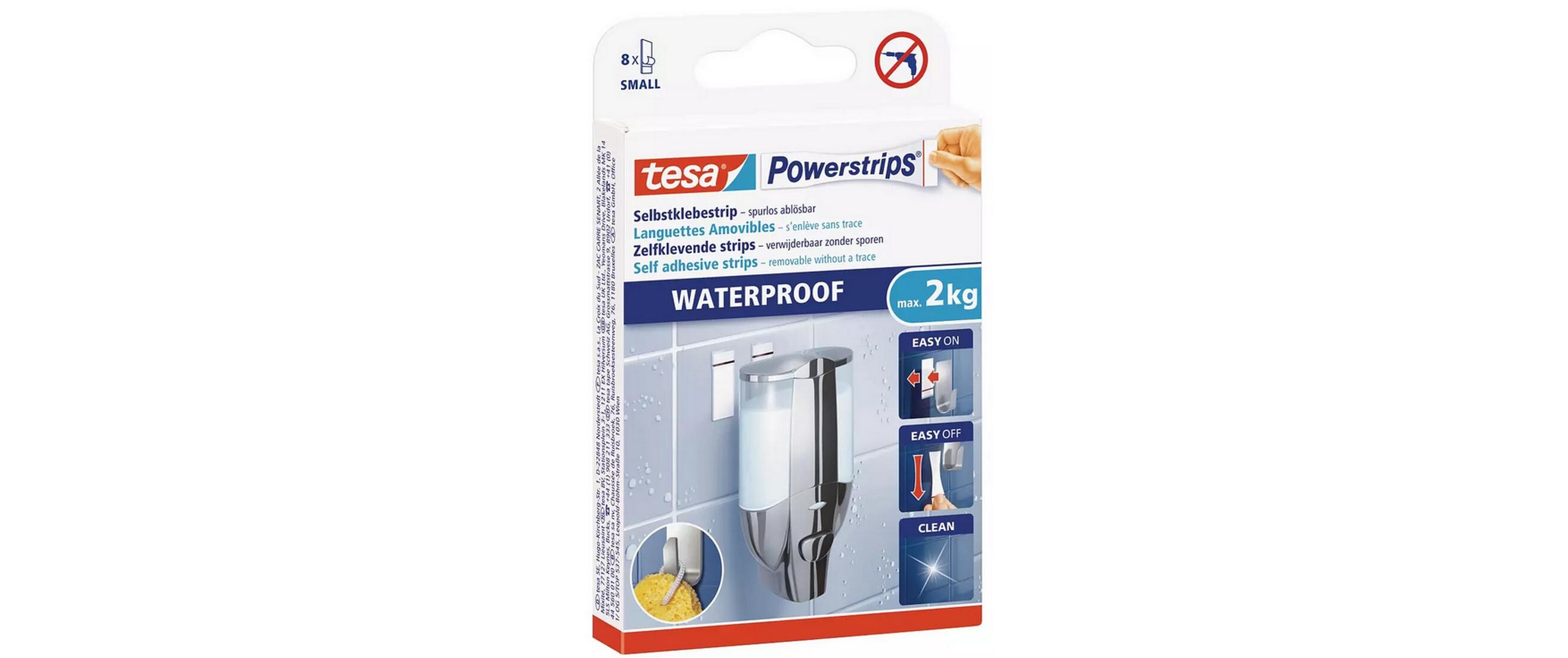 Doppelseitige Klebepads Waterproof Large 2 kg, 3er PackWasserfeste, doppelseitige Klebestreifen für Küche und Bad, 3x 6 Streifen