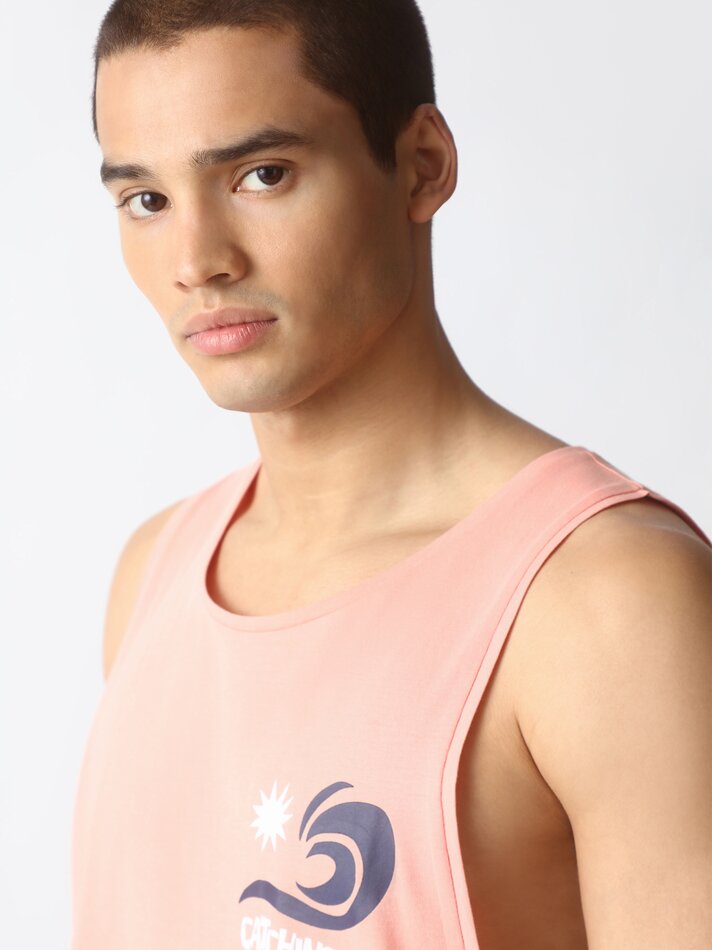 Regata estampada - Laranja Fluorescente