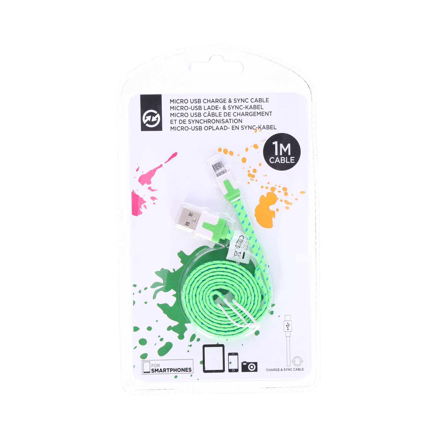 2in1 USB Sync-/Ladekabel 6farbig