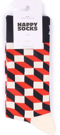 Happy Socks Sokken Blokken Rood FIO01-6550 kopen