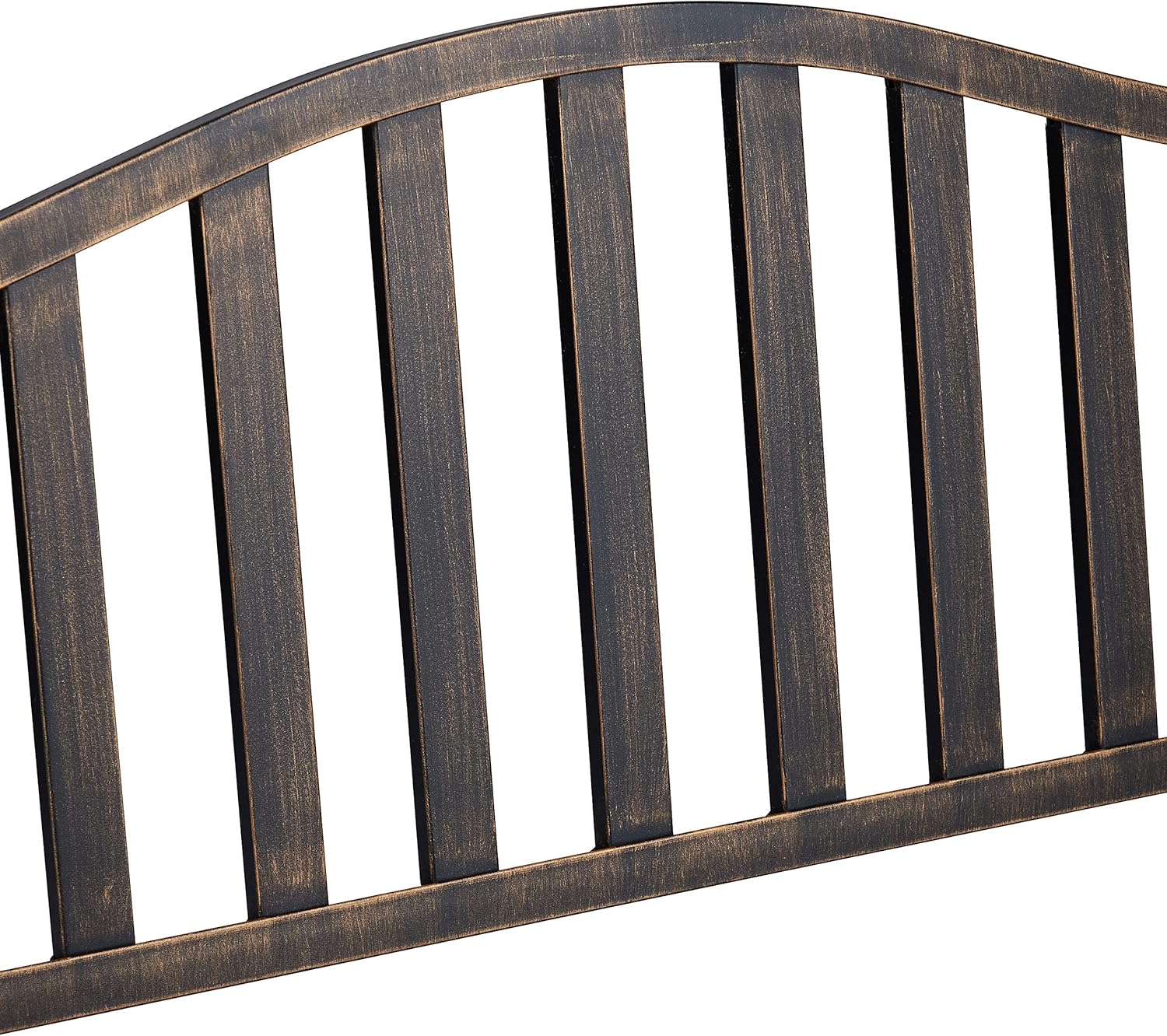 Relaxdays Gartenbank mit klappbarem Tisch, 3-Sitzer, Garten, Metall Balkonbank, HBT 89 x 150 x 58,5 cm, schwarz-Bronze