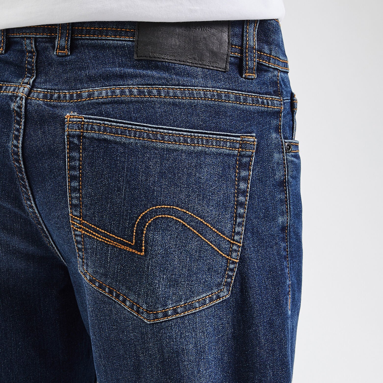 Jean regular en coton et polyester recyclés waterl Bleu
