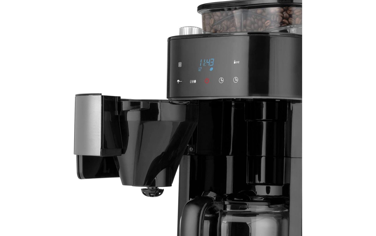 Filterkaffeemaschine Grind & Brew Pro Thermo Schwarz/Silber<br>Kaffeemaschine mit integriertem Mahlwerk