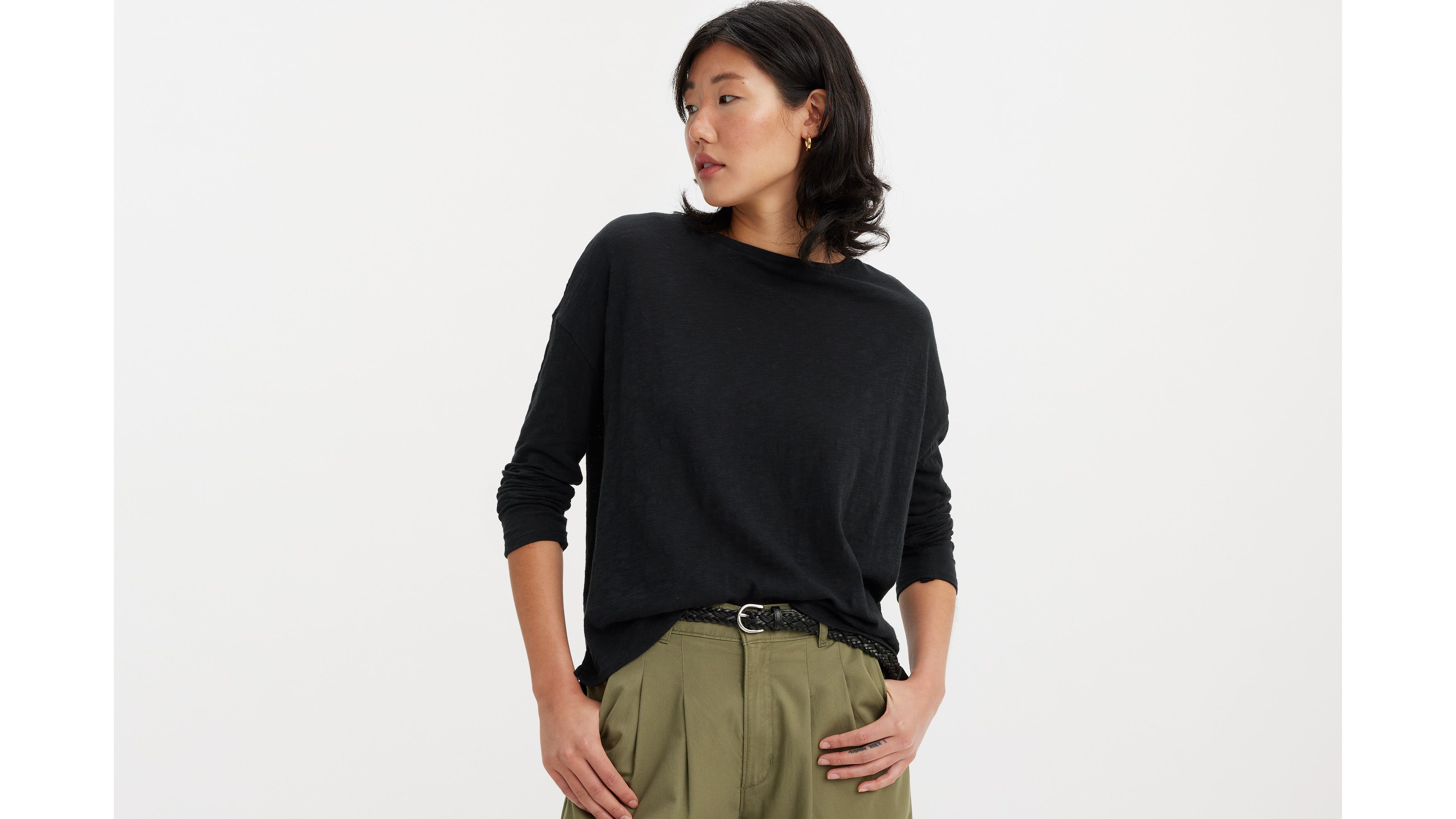 T-shirt manches longues Margot - Caviar - Noir