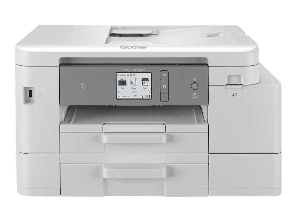 Brother MFC-J4540DW - Multifunktionsprinter - farve - blækprinter - A4 (210 x 297 mm) (original) - A4/Legal (medie) - op til 13 spm (kopiering) - op til 20 spm (udskriver) - 150 ark - 14.4 Kbps - USB 2.0, LAN, Wi-Fi(n), NFC