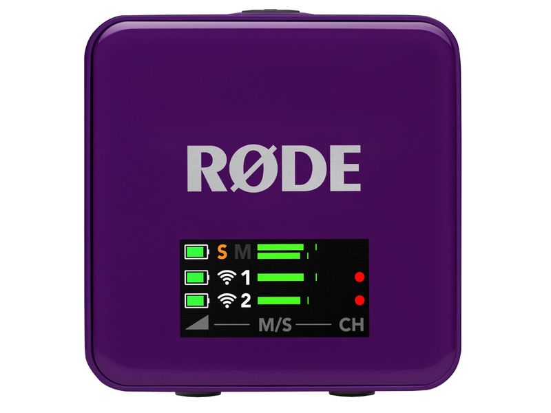 Rode Wireless GO Gen 3 Purpur Kompaktes drahtloses 2-Kanal Mikrofonsystem