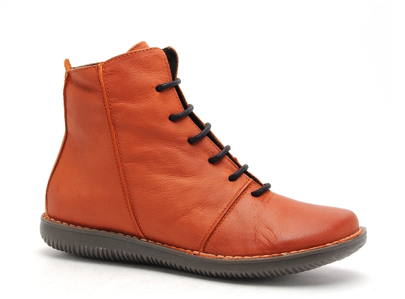 Chacal boots bottine plates femme 6014 6411 orange