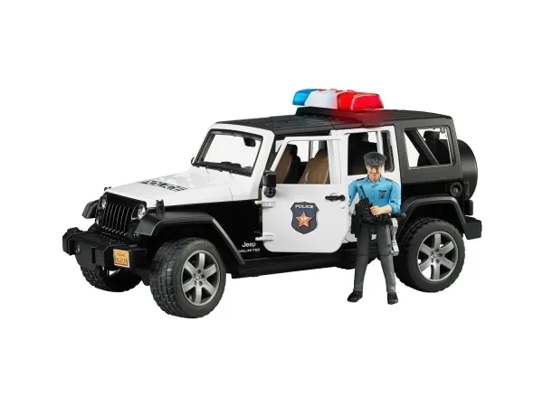 Bruder Jeep Wrangler Rubicon Police vehicle with police officer and accessories toy
