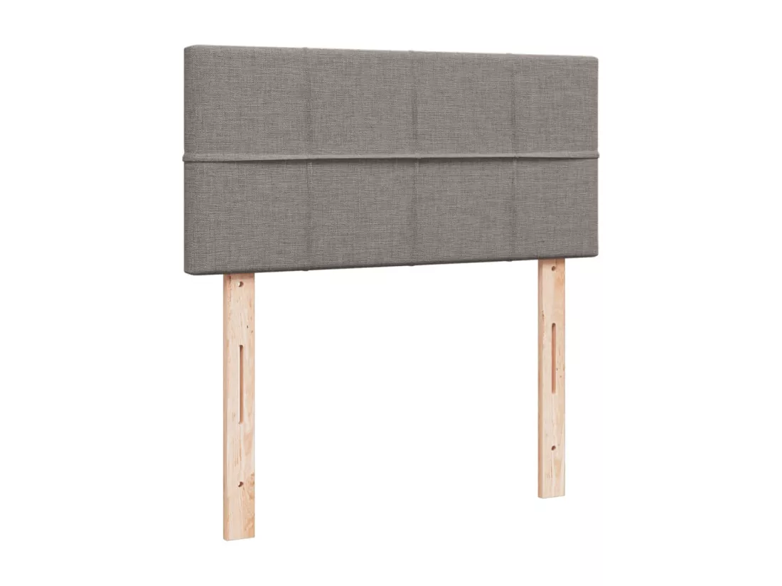 Sommier à lattes de lit avec matelas Taupe 90x190 cm Tissu