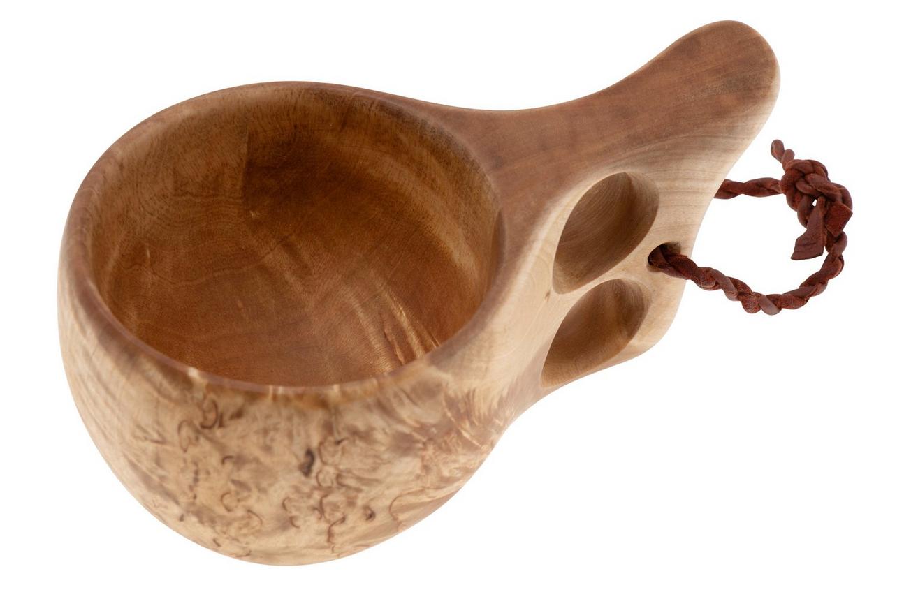 Casström Curly Birch Kuksa 16114, 2-Finger Handle, beker