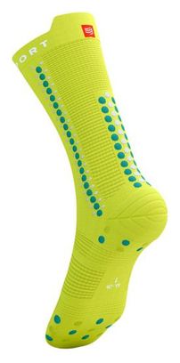 Paire de Chaussettes Compressport Pro Racing v4.0 Vélo Jaune