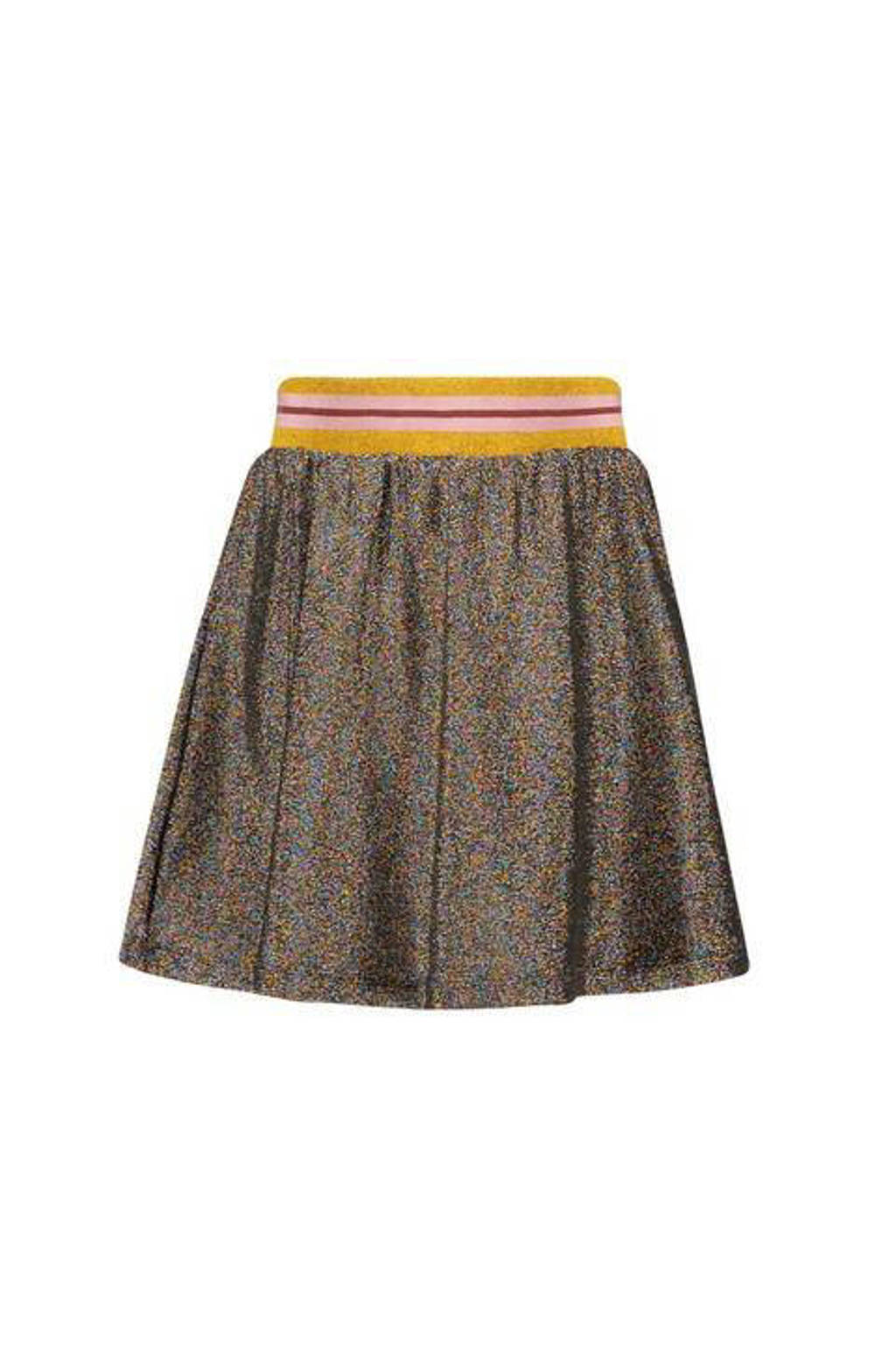 Like Flo rok met glitters bruin/oker