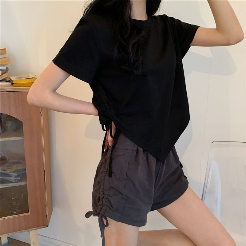 Magimomo - Cropped T-shirt met trekkoord