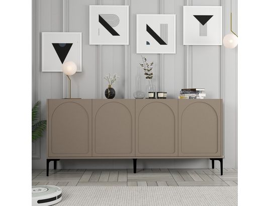 CONCEPT1 - Bahut Lyon atlas noir 180 x 35 x 79cm