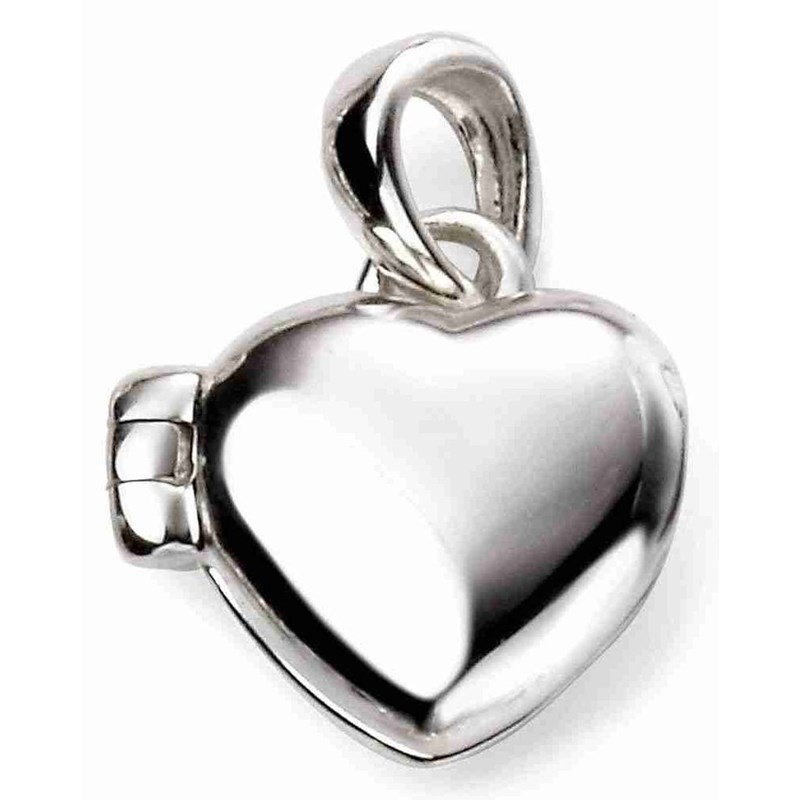 Collier petit coeur pendentif photo en argent 925/1000