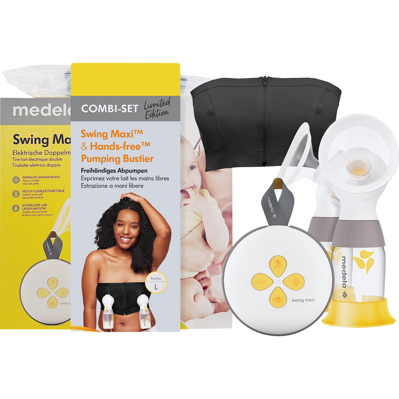 Medela Swing Maxi Pumpe & Hands-free BH L