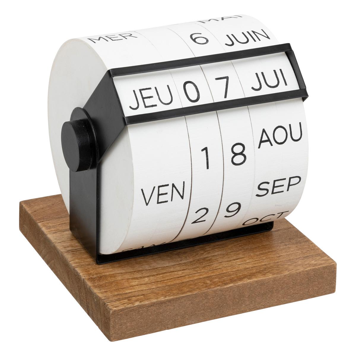 CALENDRIER BOIS BE VINTAGE H.15CM