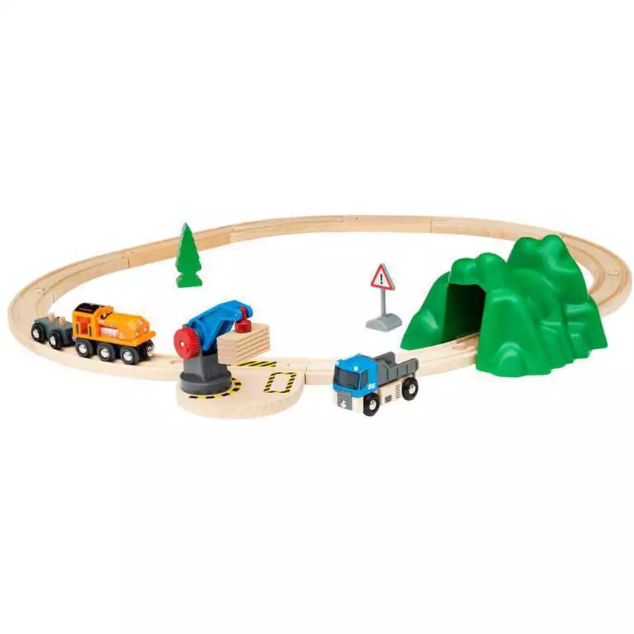 Brio Starterset Güterzug mit Kran bunt