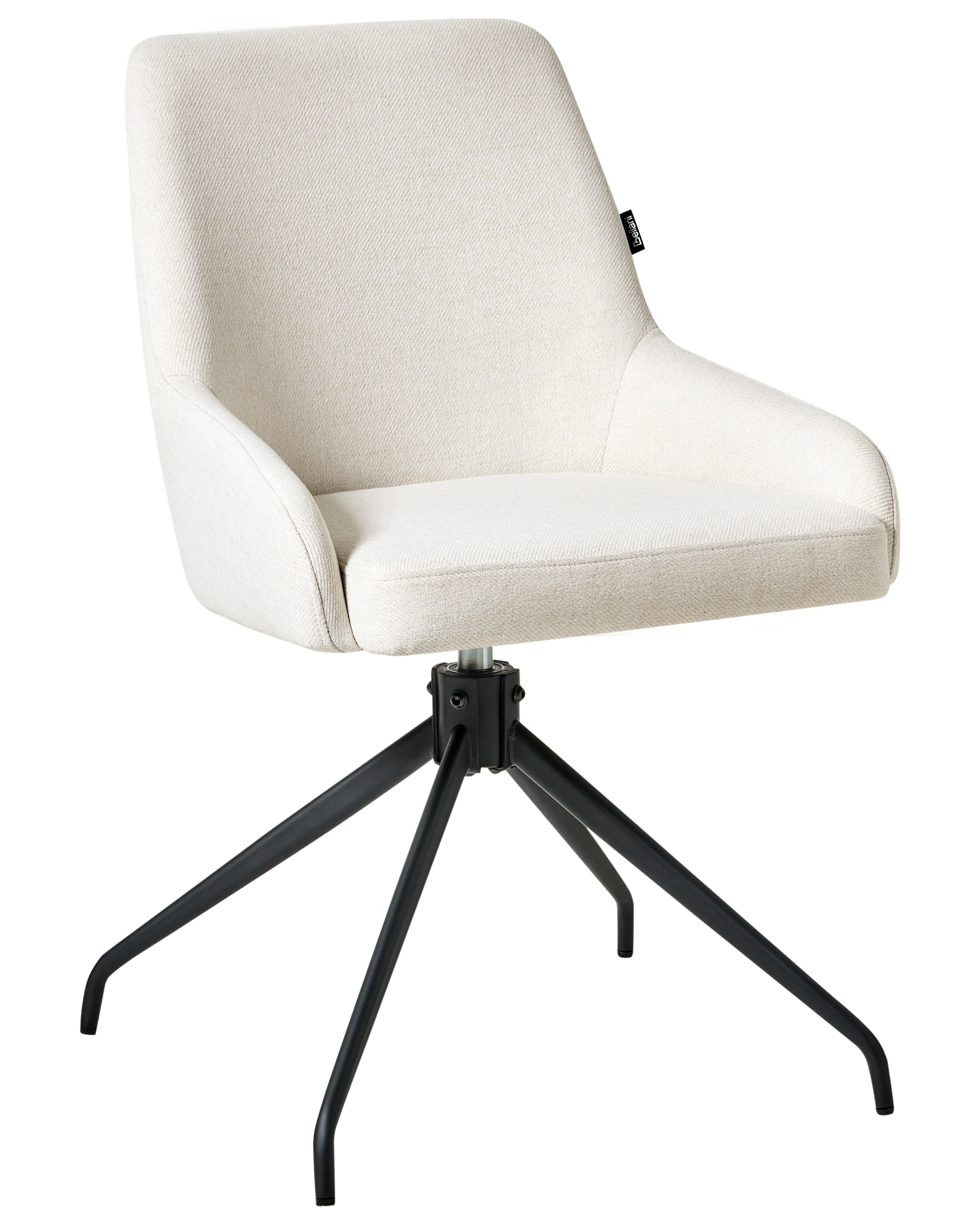 Set van 2 eetkamerstoelen draaibaar JENNER Stof Gebroken wit