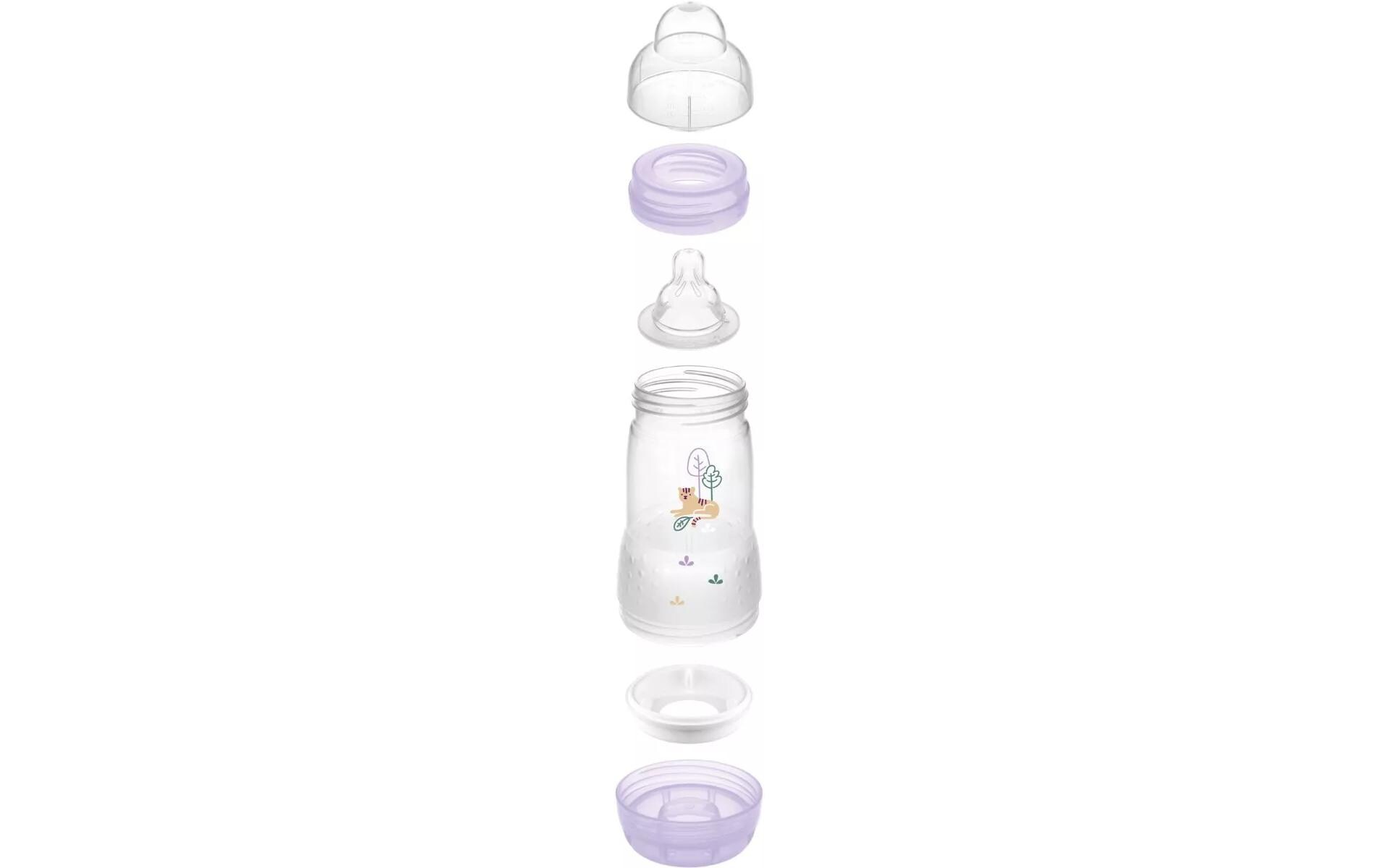 Kunststoffflasche Easy Start 2er Set Lila 260 mlAnti-Kolik-Flasche für Neugeborene