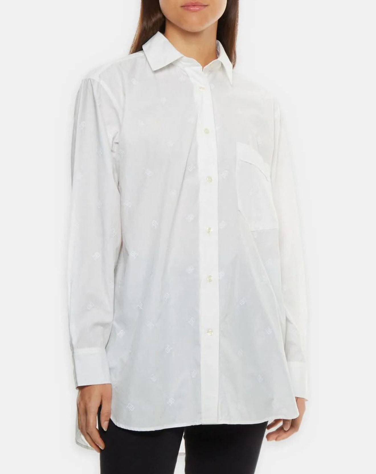 Tommy Hilfiger Chemise oversize Monogram blanche