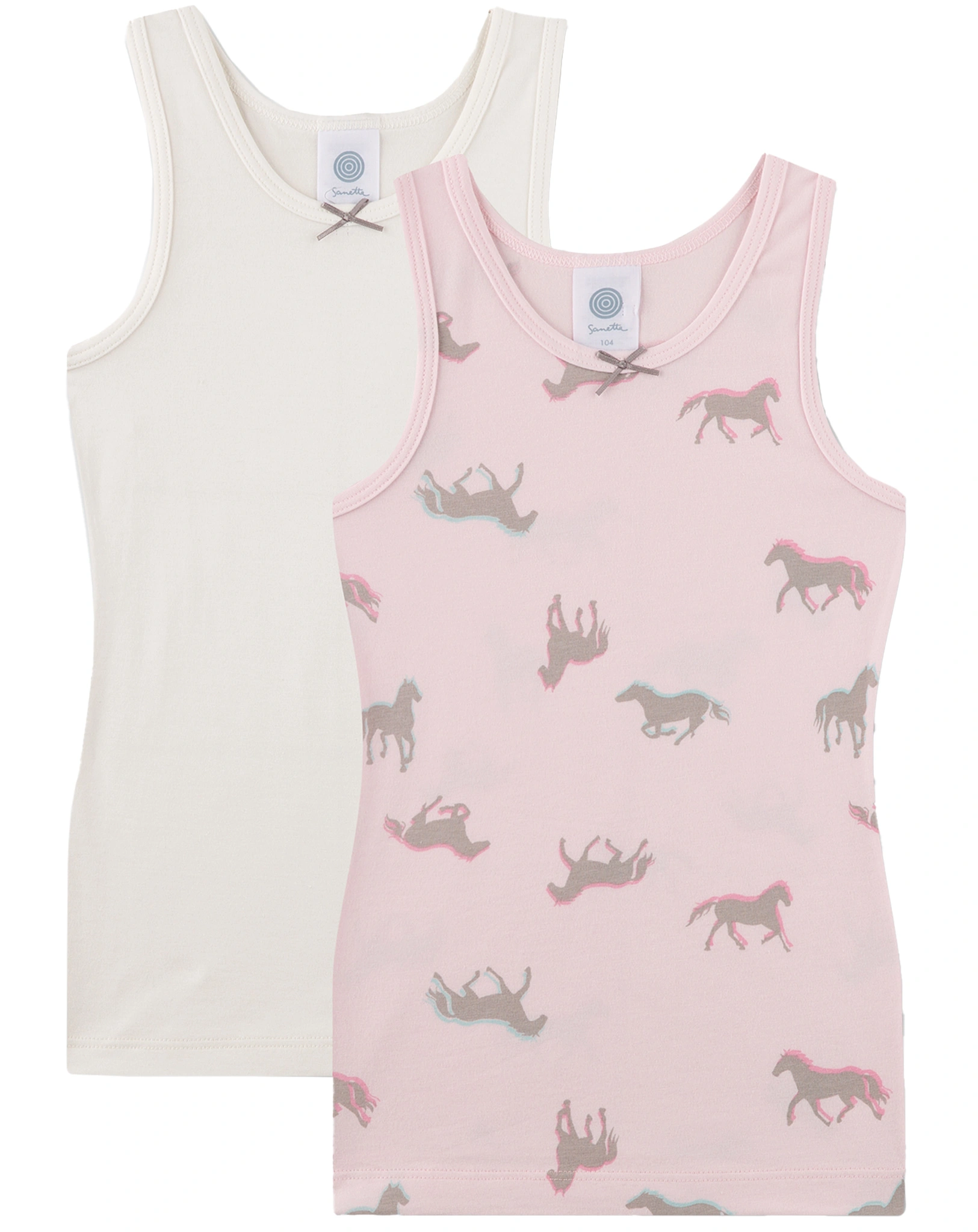 Unterhemd HORSES 2er Pack in rose