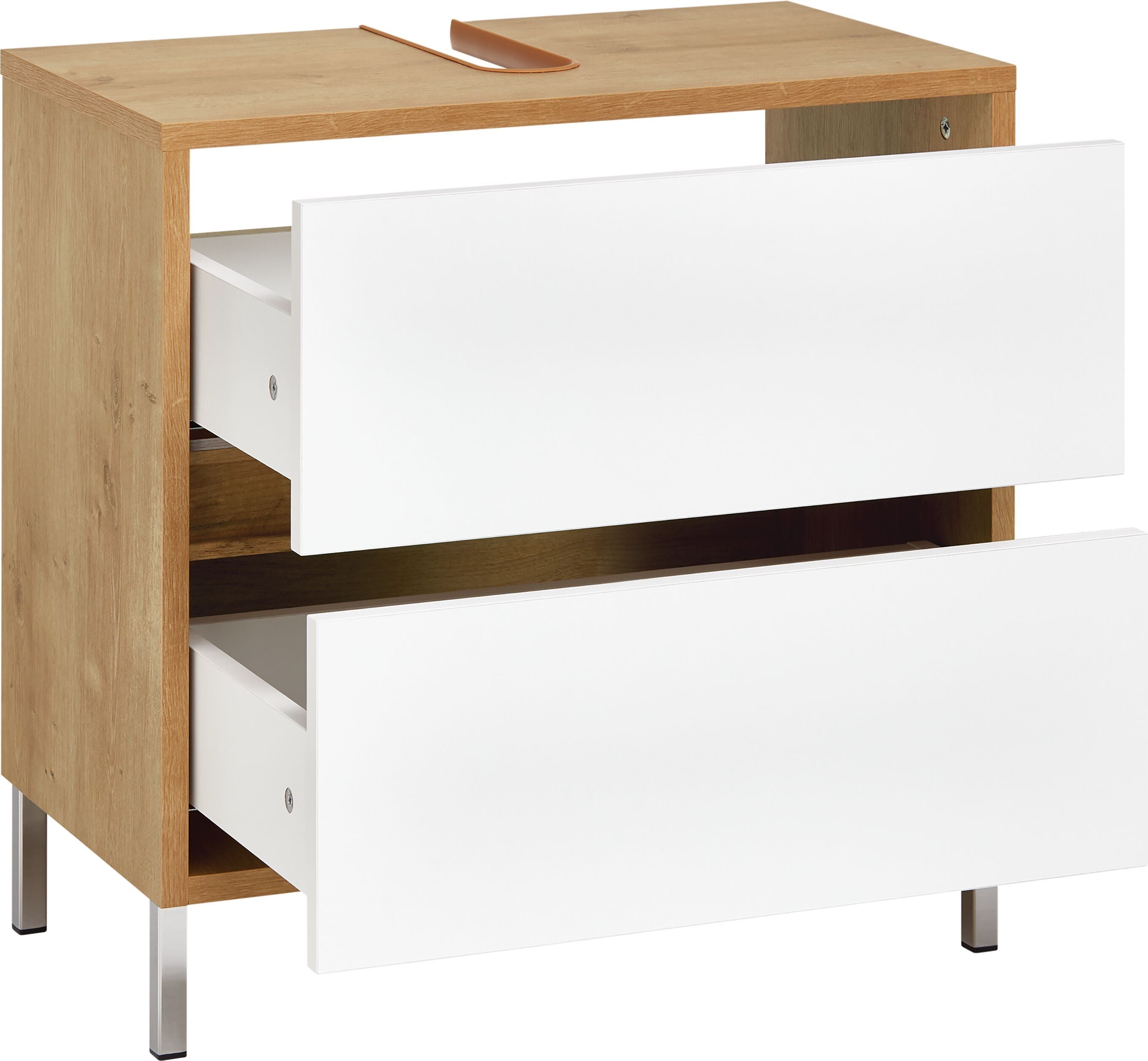 SIERRA Lavaboy - Eiche / Weiss / B: 60.0 cm x T: 35.0 cm x H: 60.0 cm