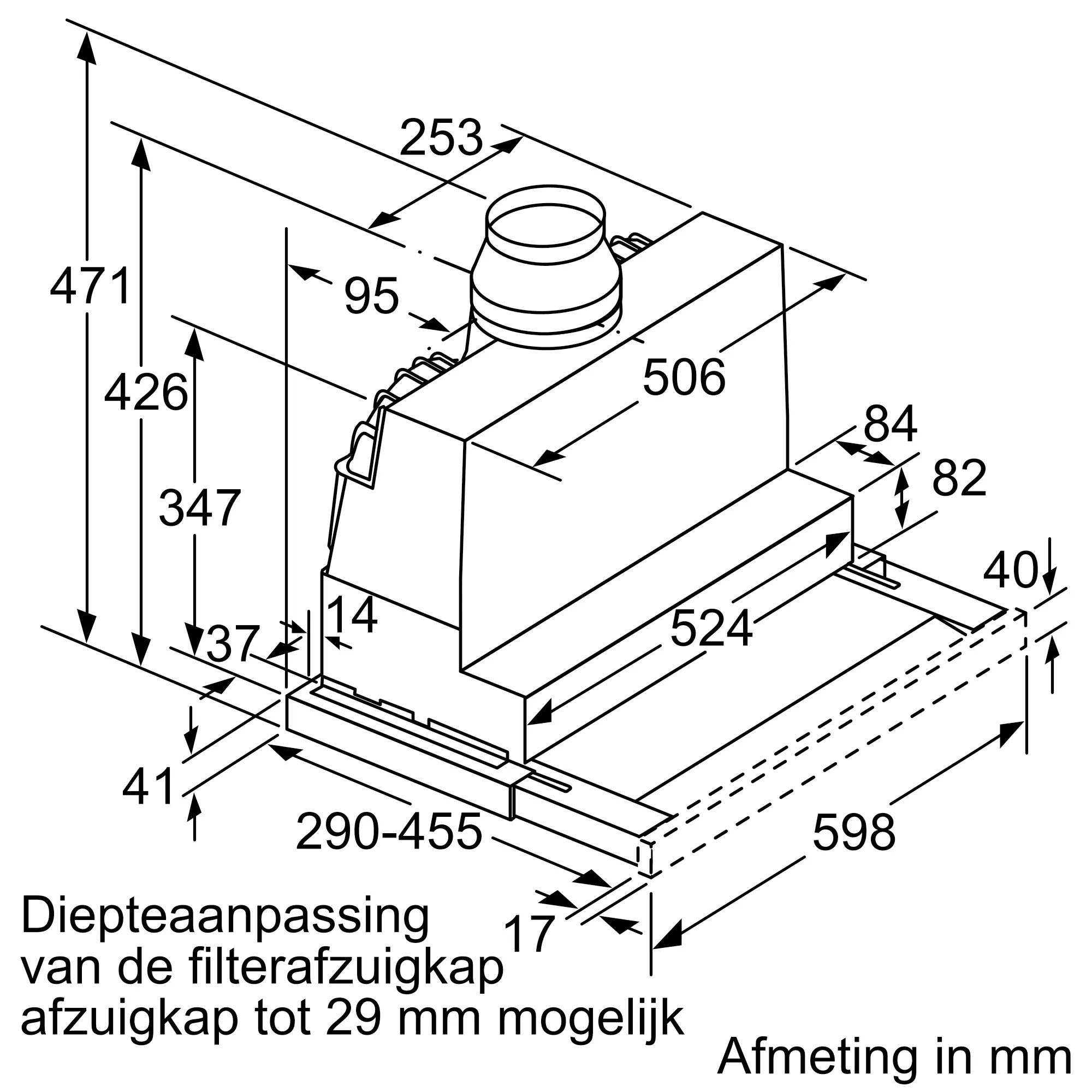 Serie 4 Vlakscherm afzuigkappen 60 cm Zilver metallic