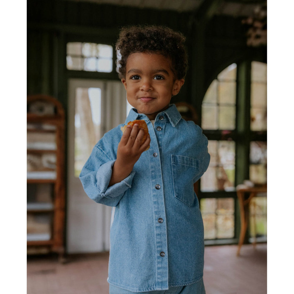 Køb Fliink Medium Denim Blue Donny Bluse