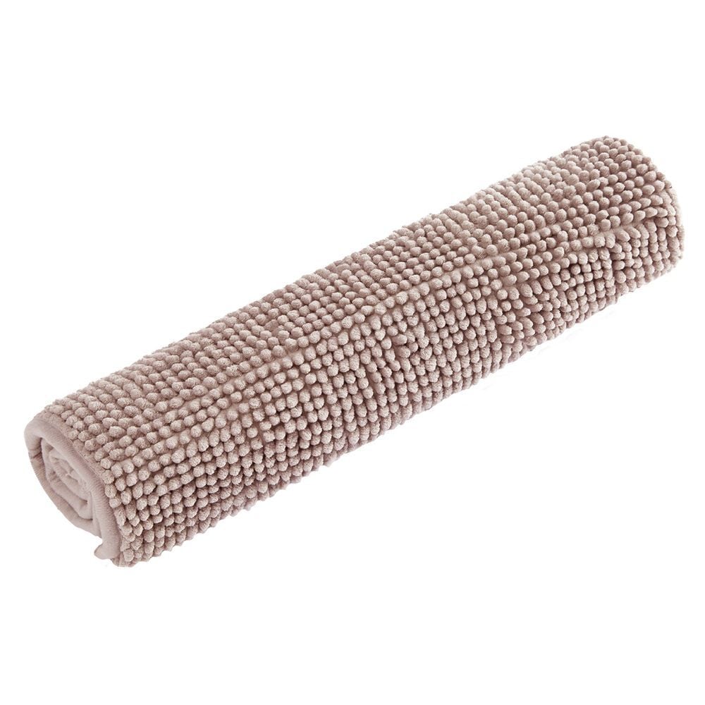 Tapis de bain chenille coloris rose 45x65cm