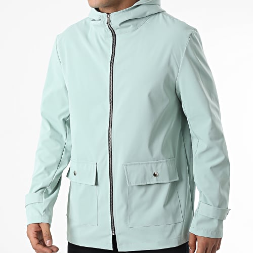 Veste Zippée Capuche Vert Clair
