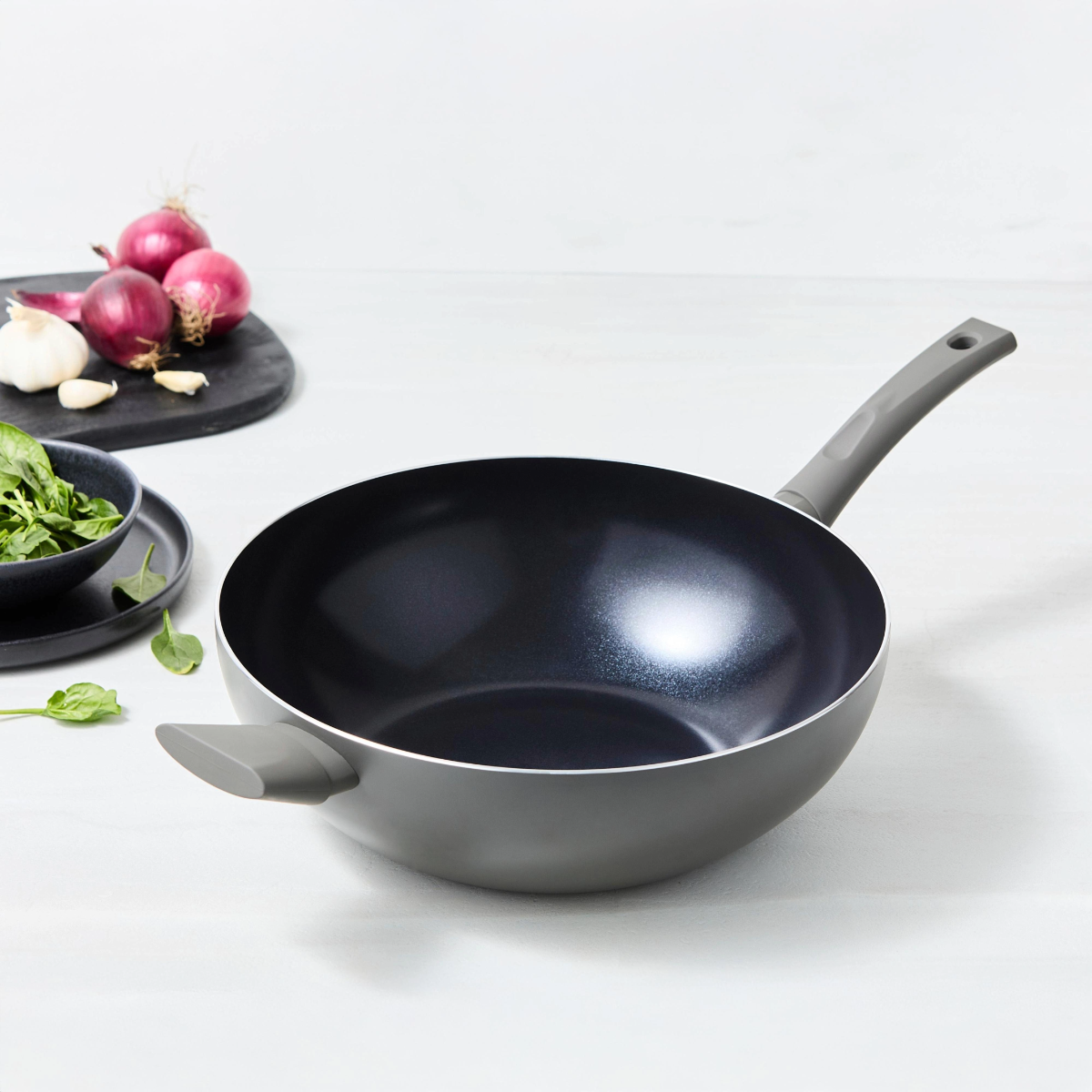 ISENVI Avon keramische wokpan 32 CM - Ergo greep