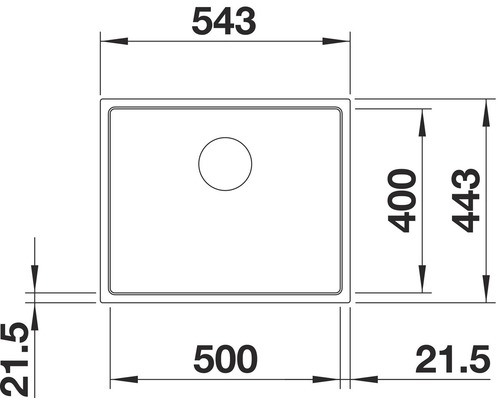 Blanco SUBLINE 500-IF spoelbak, 543 x 443 mm, antraciet, 524108