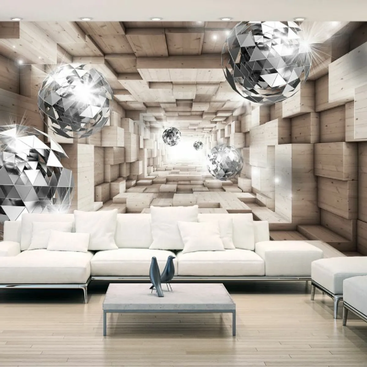 Papier Peint In a Wooden Tunnel - Paris Prix