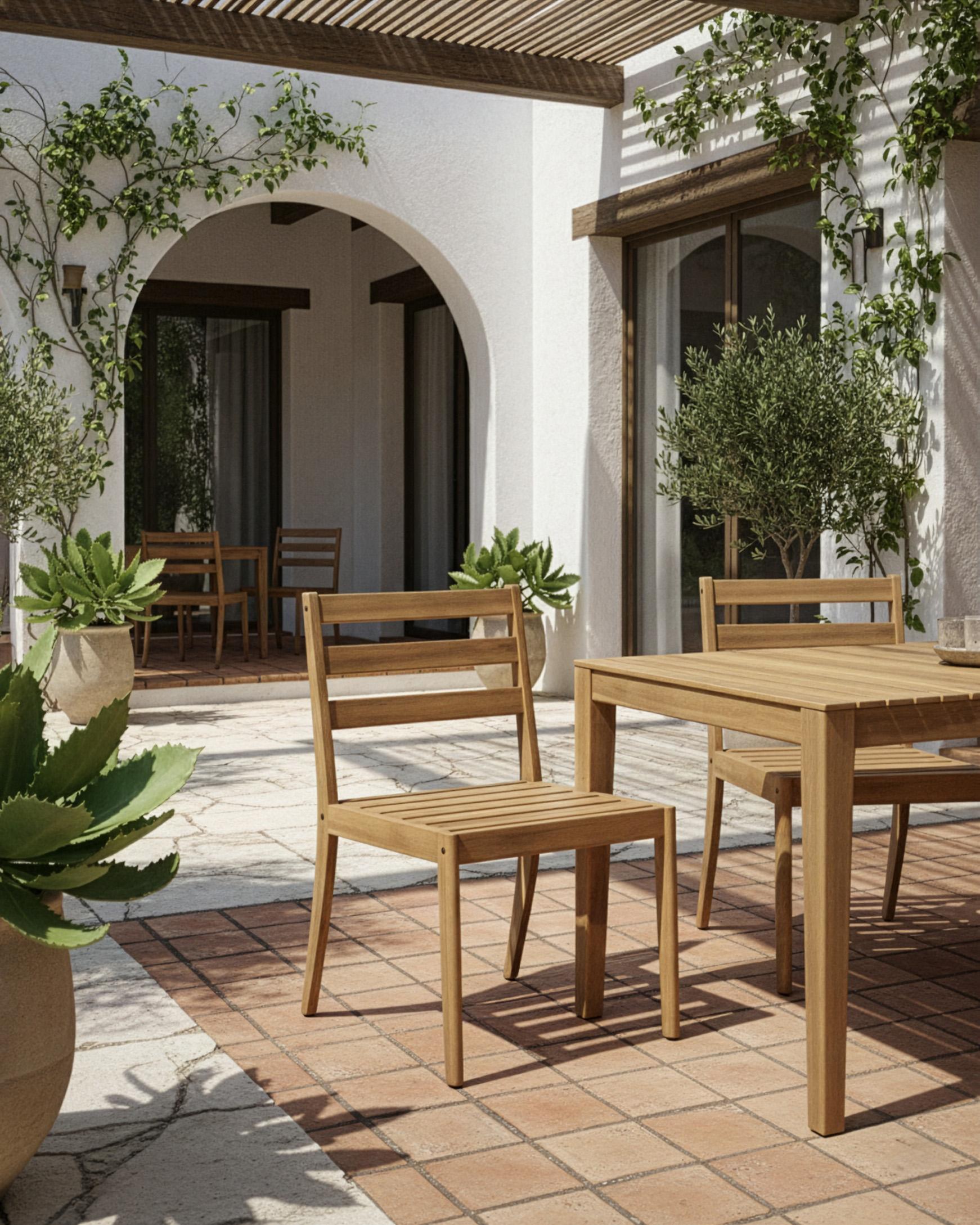 Set van 2 tuinstoelen CHIOGGIA Gecertificeerd acaciahout Lichtbruin