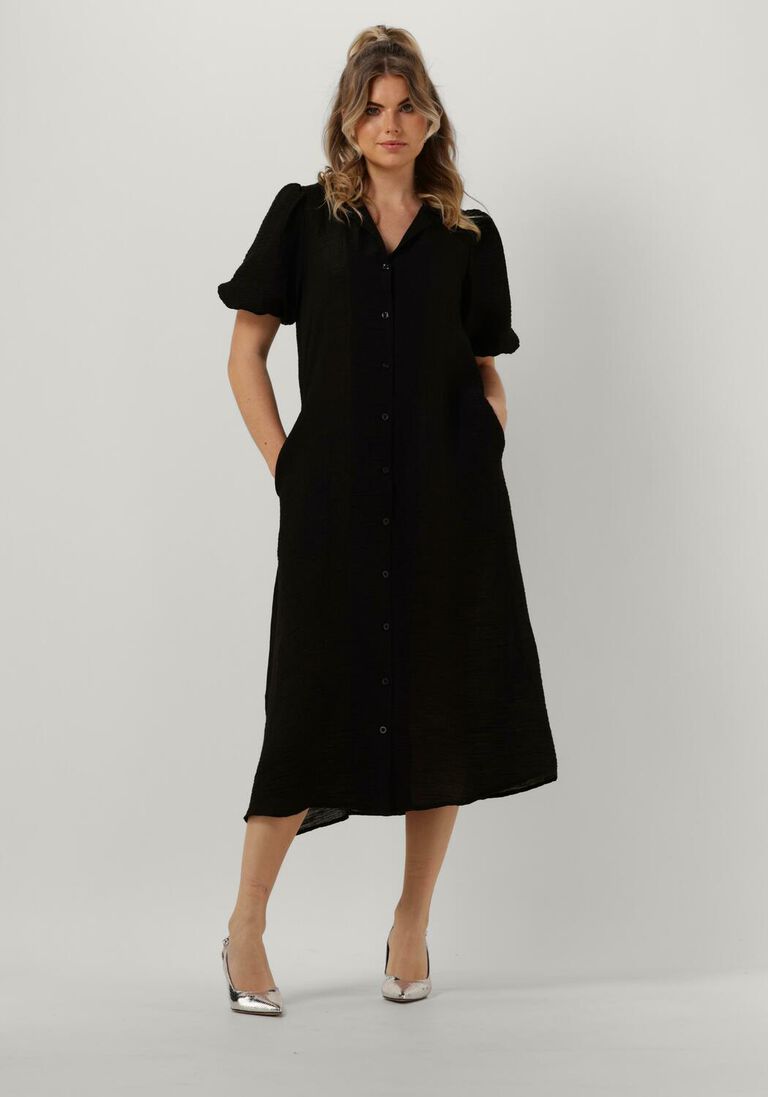 MY ESSENTIAL WARDROBE zwarte my essential wardrobe midi jurk estermw long dress